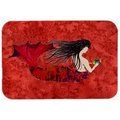 Skilledpower Black Haired Mermaid On Red Mouse Pad; Hot Pad & Trivet SK632550